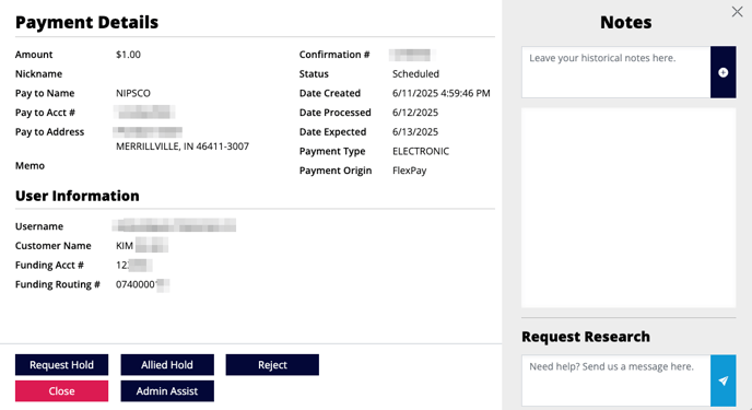 AdminPortal-PaymentDetails