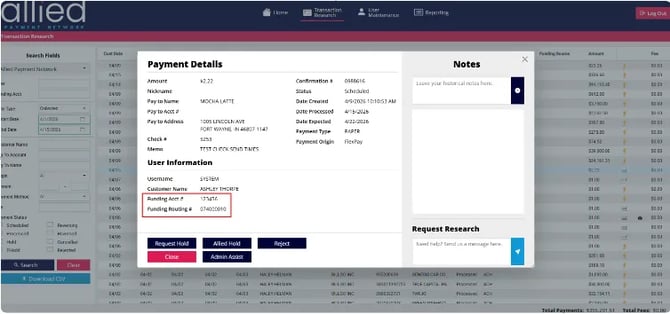 Payment Details